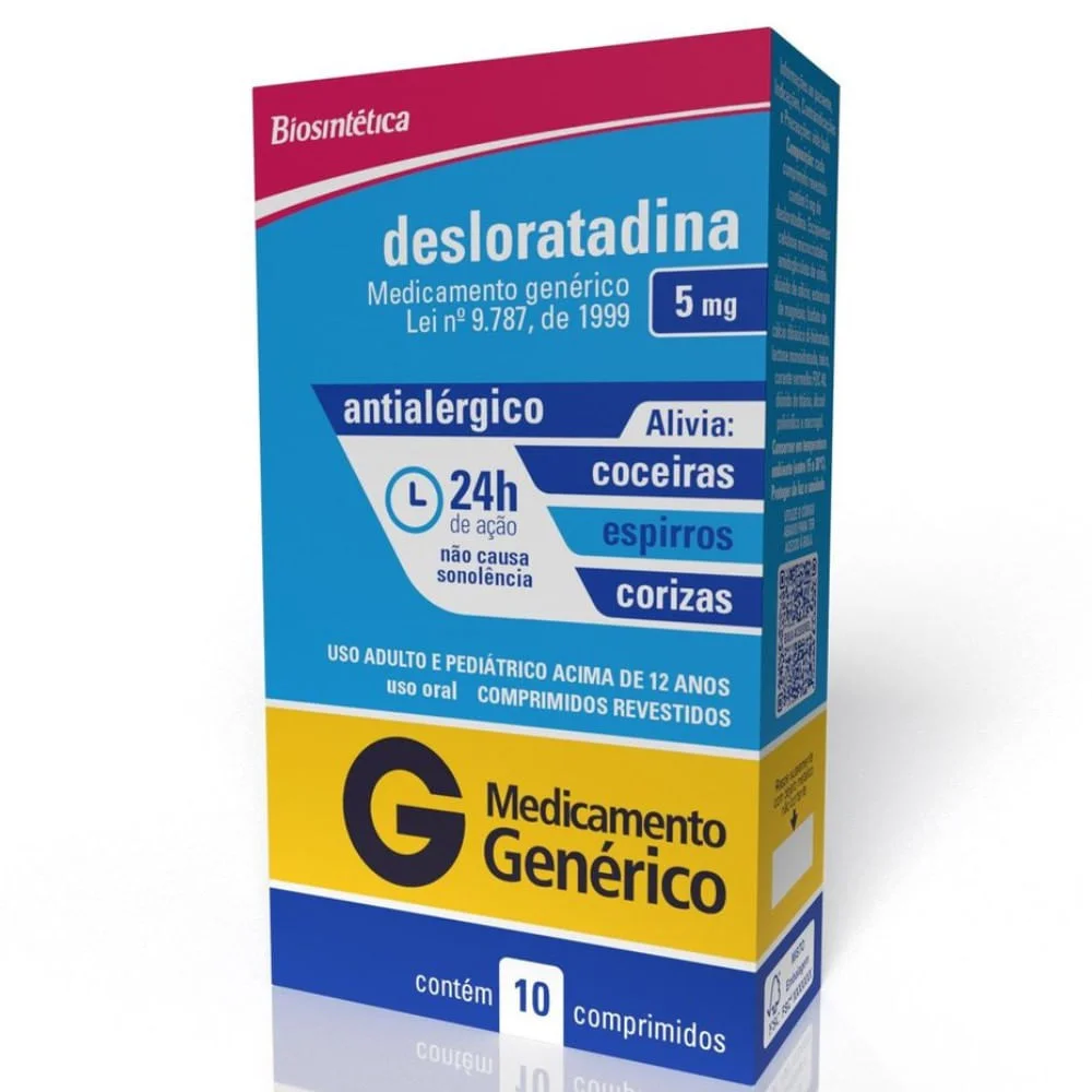 Desloratadina 5mg com 10 Comprimidos Revestidos