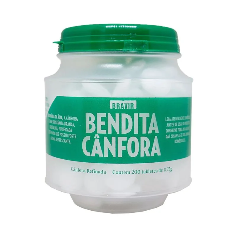Bendita Cânfora Bravir 200 Tabletes 0,75g