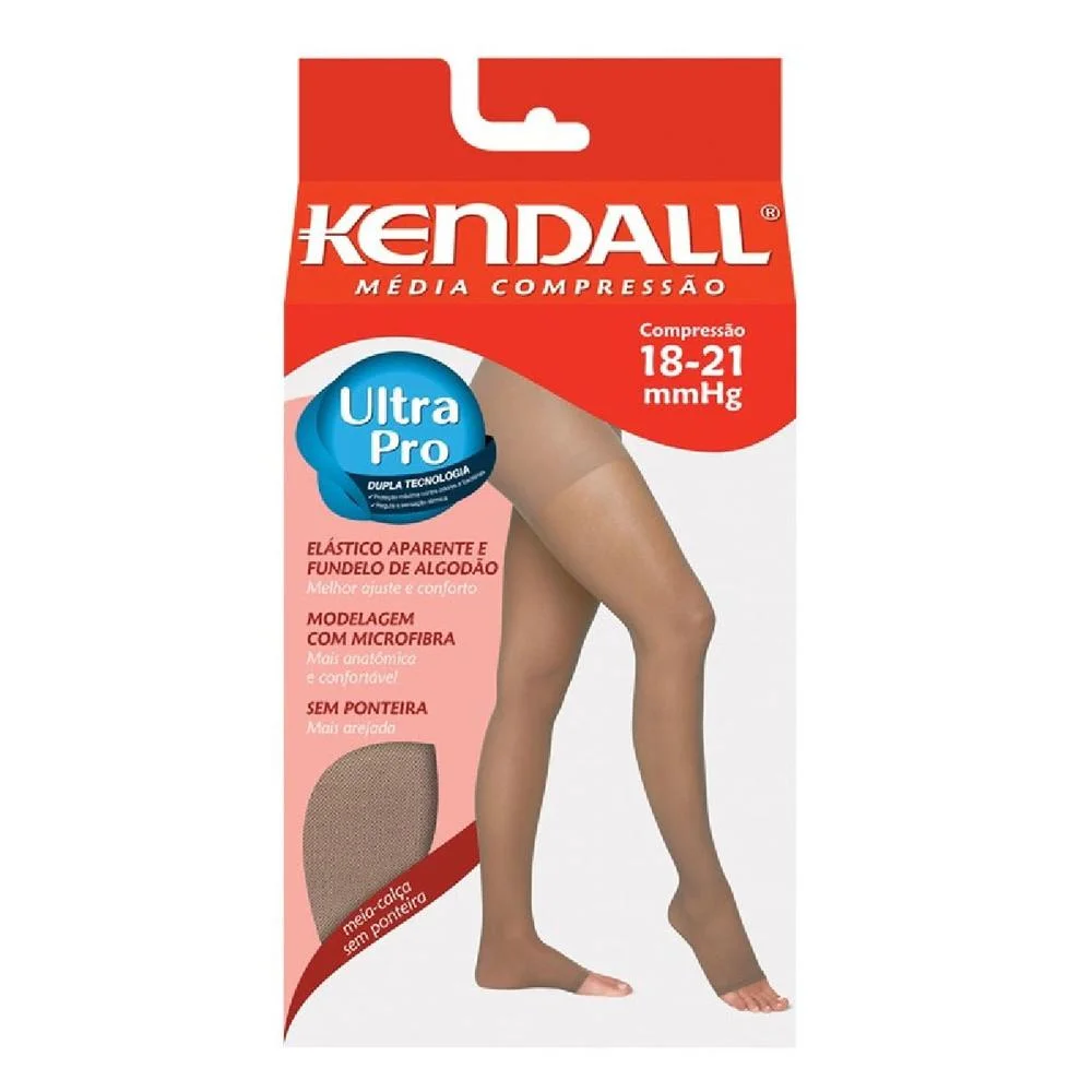 Meia-Calça Média Compressão sem Ponteira Mel Kendall Tamanho M com 1 Unidade