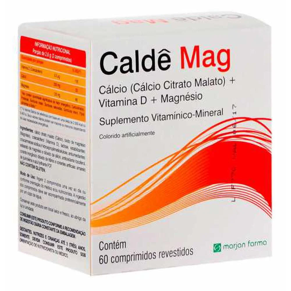 Suplemento Vitamínico Caldê Mag com 60 Comprimidos Revestidos