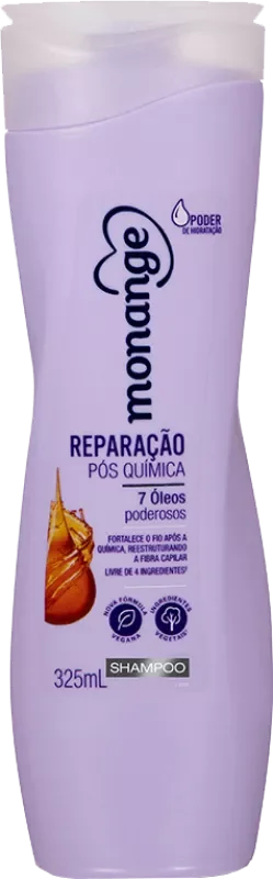 SHAMPOO MONANGE 325ML REPARAÇÃO PÓS QUÍMICA