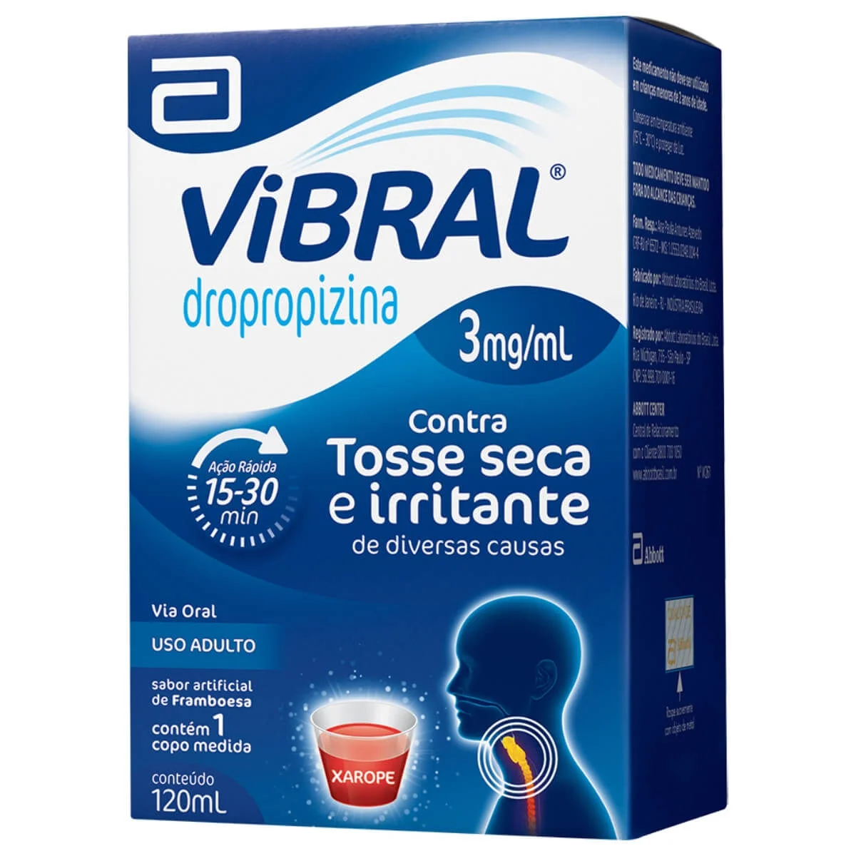 Vibral 3mg/ml com Copo Medidor Xarope de Uso Adulto Frasco 120ml