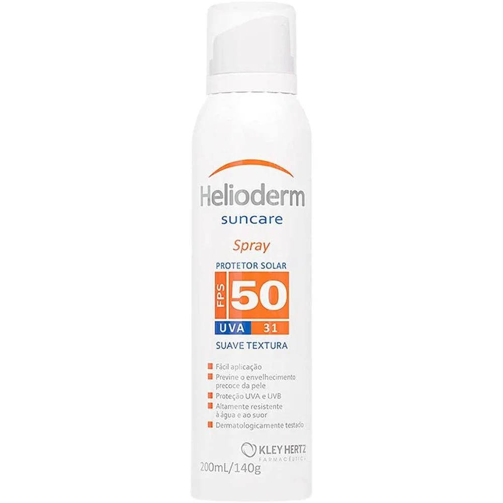Protetor Solar em Spray Helioderm Suncare FPS 50 200ml