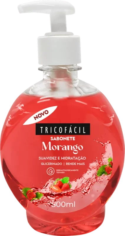 SABONETE TRICOFÁCIL 0500ML LÍQUIDO MORANGO