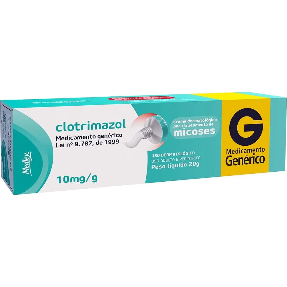 Clotrimazol 10mg/g Medley Creme Dermatológico 20g