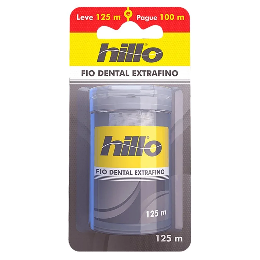 Fio Dental Extrafino Hillo Pague 100m e Leve 125m