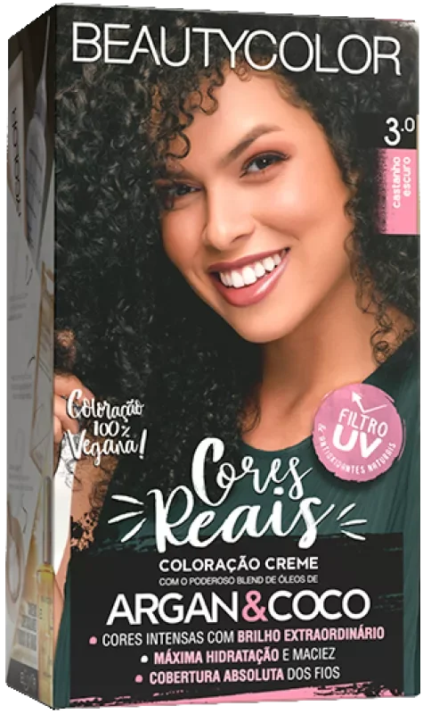 COLORAÇÃO BEAUTY COLOR KIT 03.0 CASTANHO ESCURO