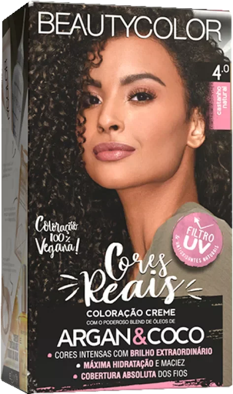 COLORAÇÃO BEAUTY COLOR KIT 04.0 CASTANHO NATURAL