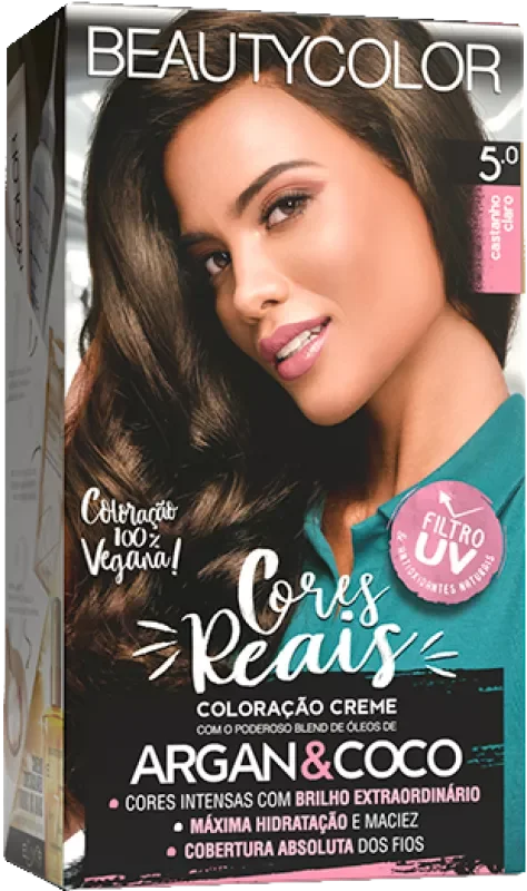 COLORAÇÃO BEAUTY COLOR KIT 05.0 CASTANHO CLARO
