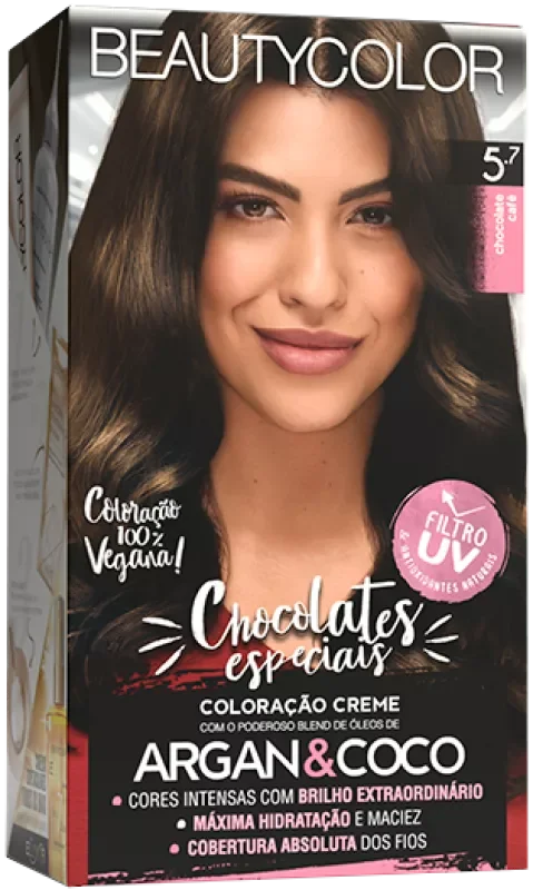COLORAÇÃO BEAUTY COLOR KIT 05.7 CHOCOLATE CAFÉ