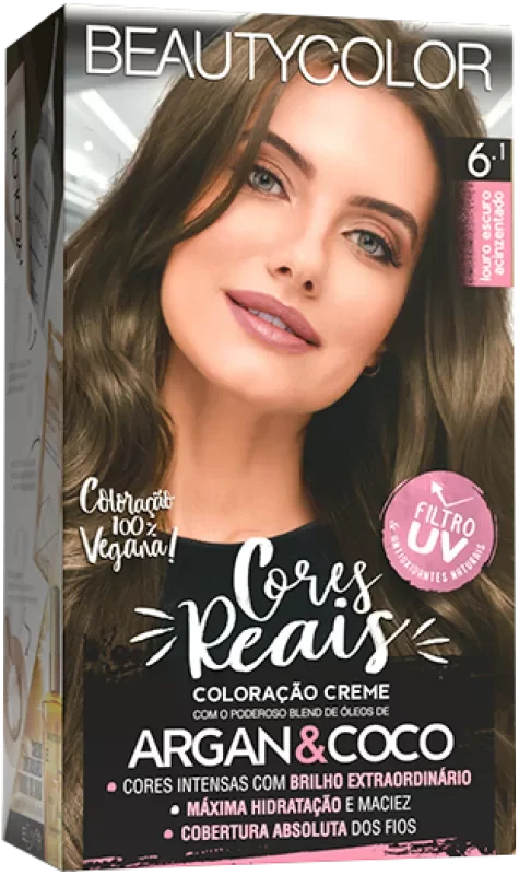 COLORAÇÃO BEAUTY COLOR KIT 06.1 LOURO ESCURO ACINZENTADO