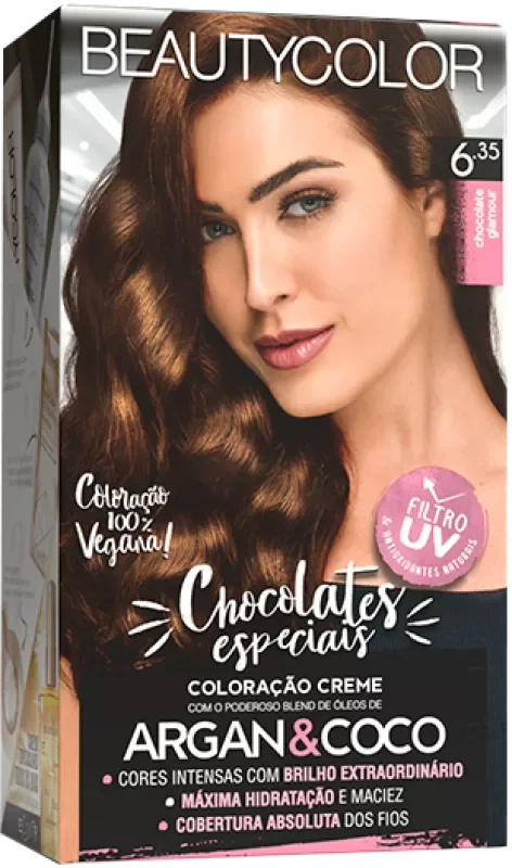 COLORAÇÃO BEAUTY COLOR KIT 06.35 CHOCOLATE GLAMOUR