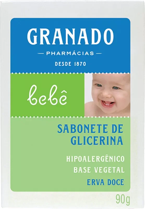 SABONETE GRANADO BEBÊ 090G GLICERINA ERVA DOCE