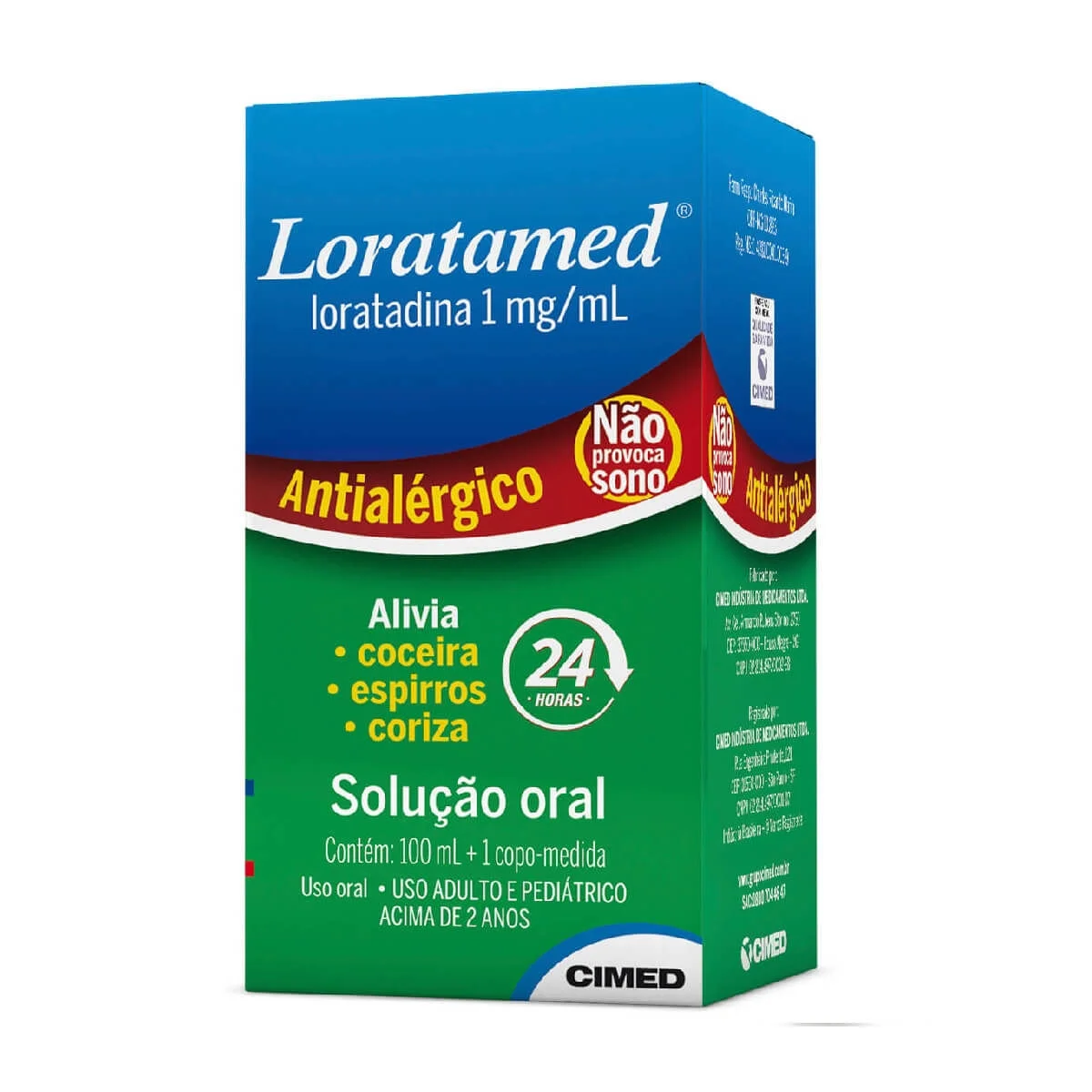 Loratamed 1mg/ml Xarope Frasco 100ml