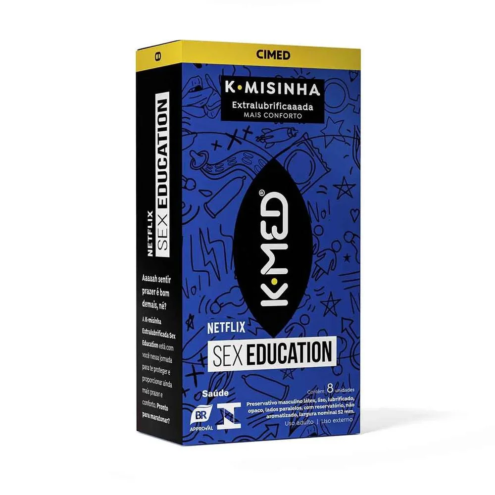Preservativos K-misinha Sex Education Cimed com 8 Unidades