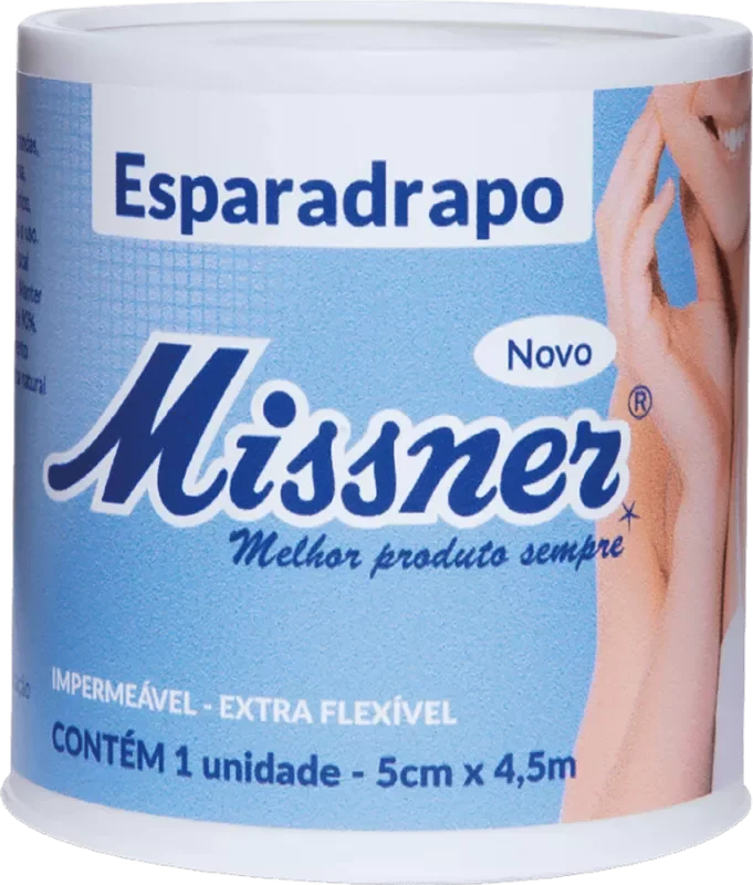 ESPARADRAPO MISSNER IMPERMEÁVEL 05CMX4,5M EXTRA FLEXÍVEL