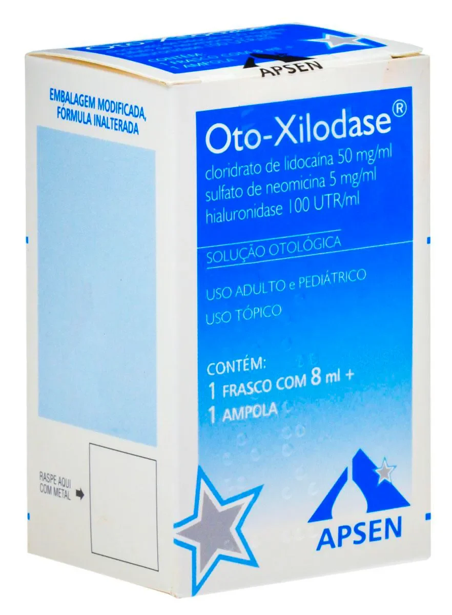 Oto-Xilodase Solução Otológica Gotas 8ml
