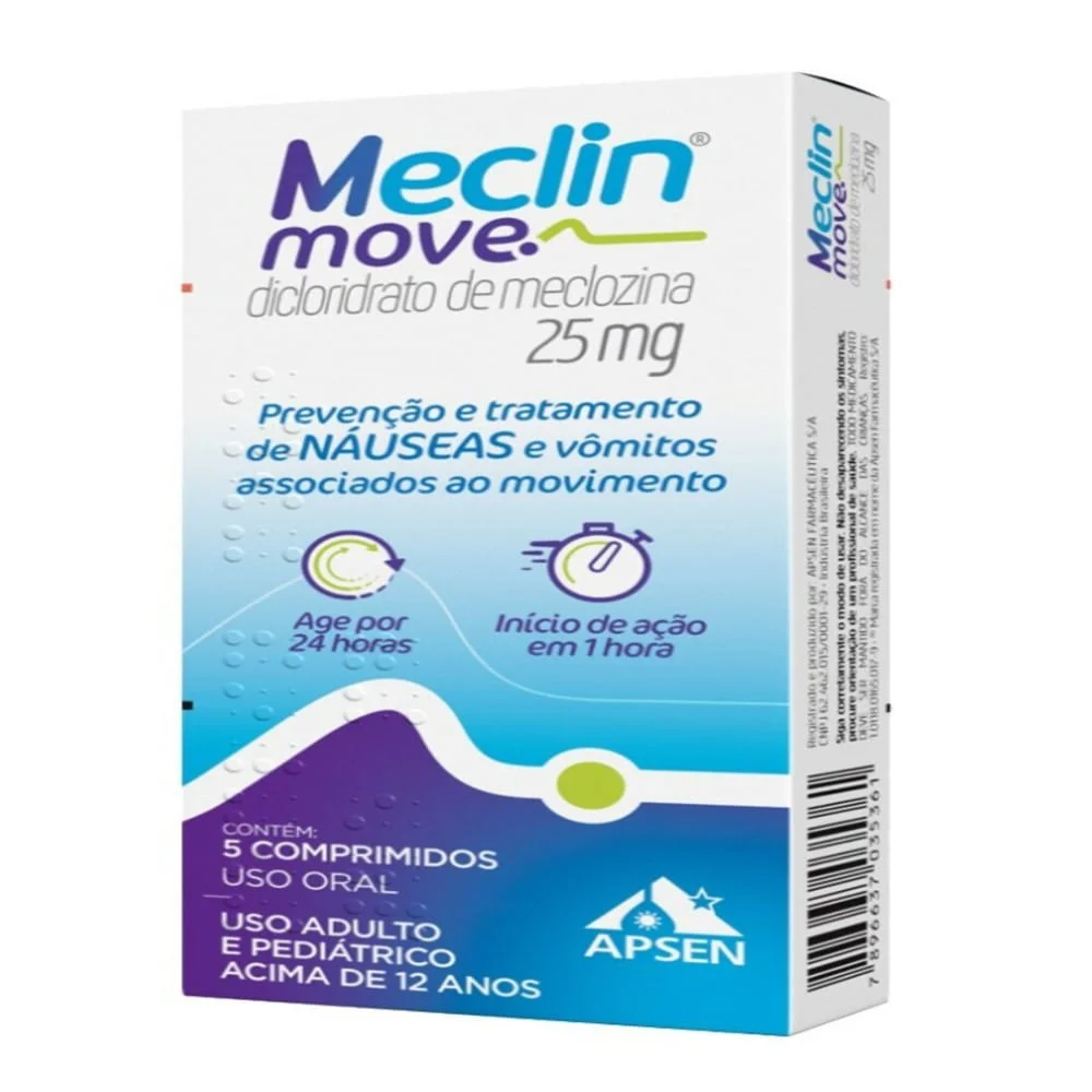 Meclin Move 25mg 5 comprimidos