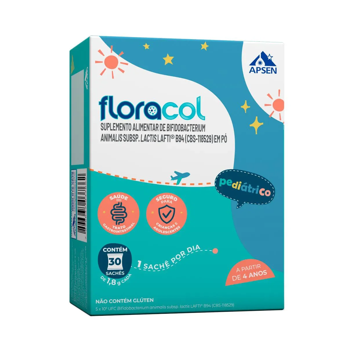 Floracol Pediátrico Apsen 30 sachês