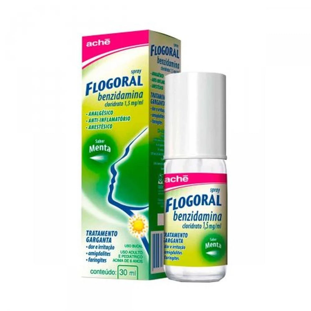 Flogoral 1,5mg/ml Colutório Sabor Menta Frasco Spray 30ml