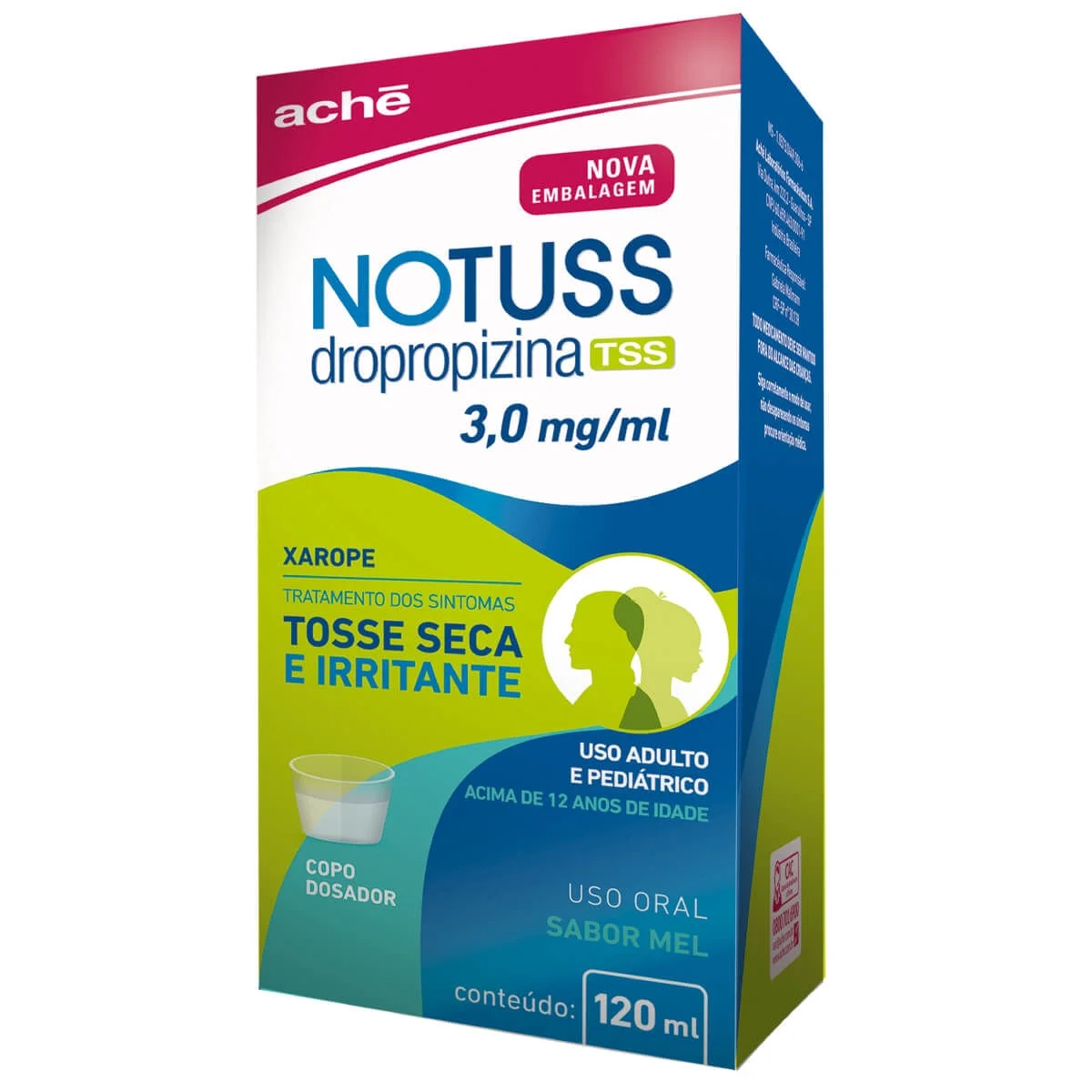 Notuss Tss 3mg/ml com Copo Medidor Xarope Adulto Frasco 120ml