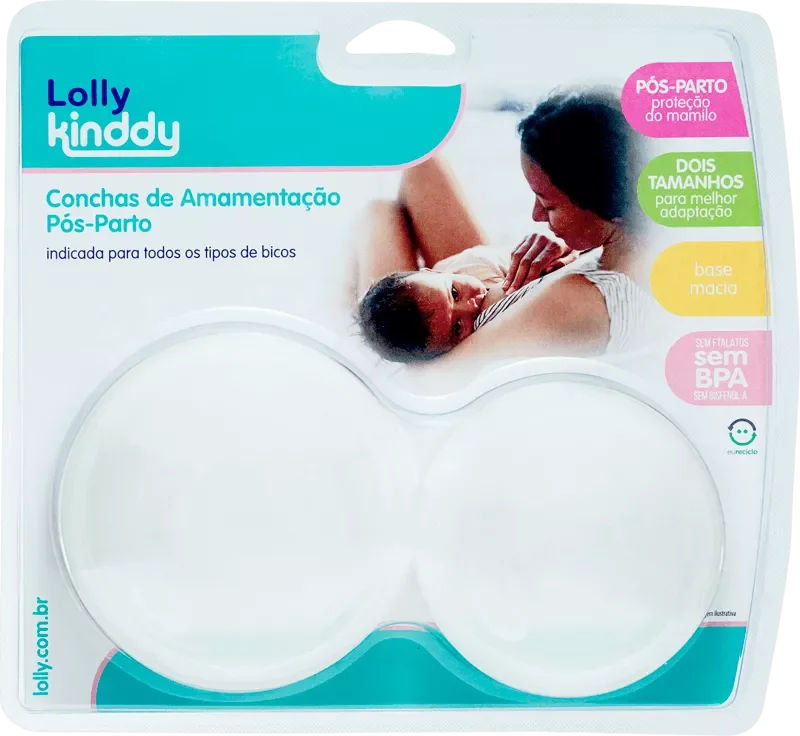 CONCHA DE AMAMENTAÇÃO LOLLY 7221-01 2UN+2UN CONCHA DE AMAMENTAÇÃO LOLLY MINI
