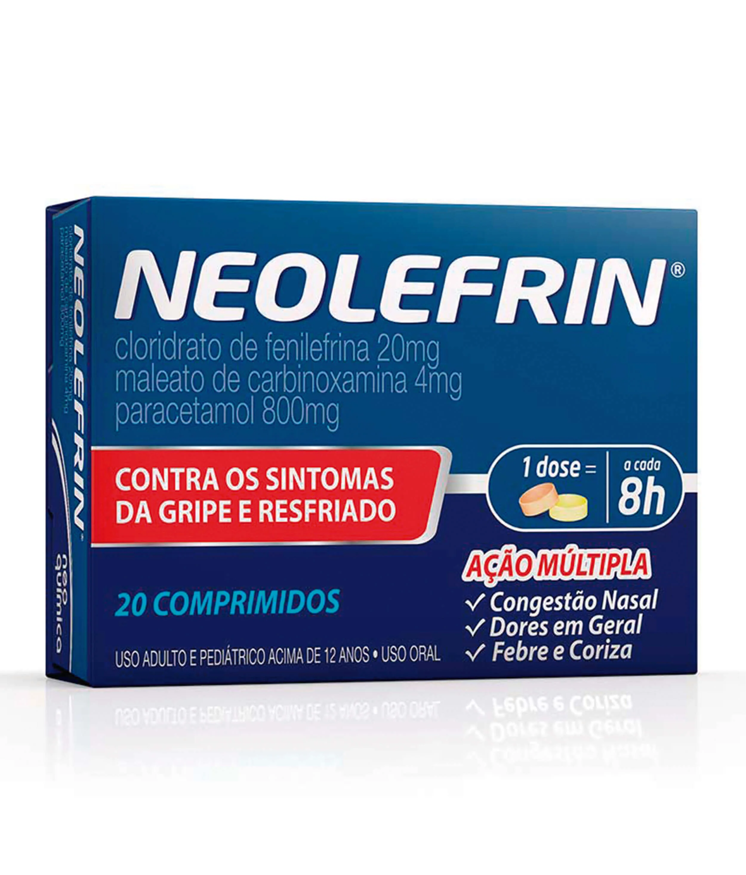 Neolefrin Comprimido 400mg + 20mg 400mg + 4mg com 20 Comprimidos
