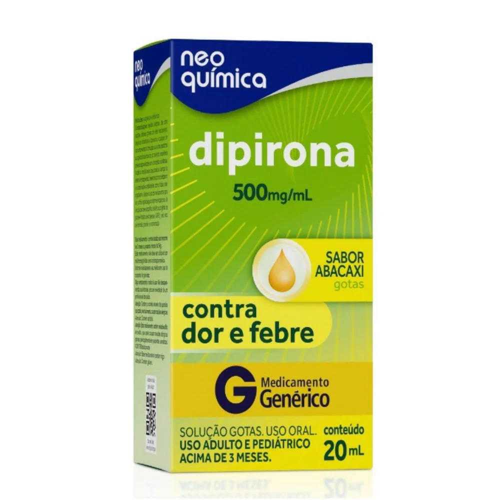 Dipirona Monoidratada 500mg/ml Neo Química Sabor Abacaxi Solução Oral Gotas 20ml