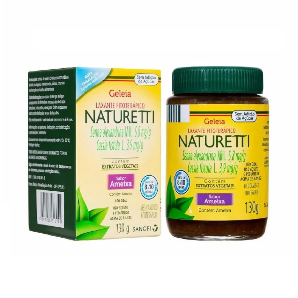 Laxante Fitoterápico Naturetti Geleia Sabor Ameixa 130g