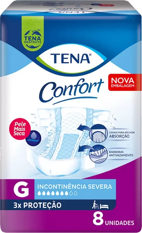 FRALDA TENA CONFORT REGULAR G 08UN GERIÁTRICA