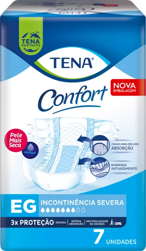 FRALDA TENA CONFORT REGULAR XG 07UN GERIÁTRICA