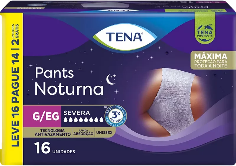 ROUPA ÍNTIMA TENA PANTS NOTURNA 16UN G/XG L16P14