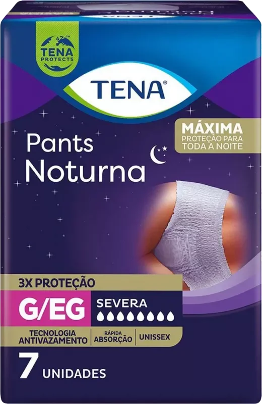 ROUPA ÍNTIMA TENA PANTS NOTURNA 07UN G/XG