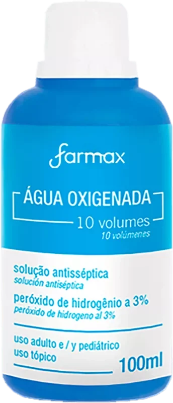 ÁGUA OXIGENADA FARMAX 0100ML 10VOL ANTISSÉPTICA