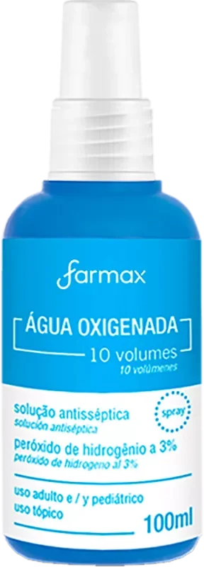 ÁGUA OXIGENADA FARMAX 0100ML 10VOL ANTISSÉPTICA SPRAY