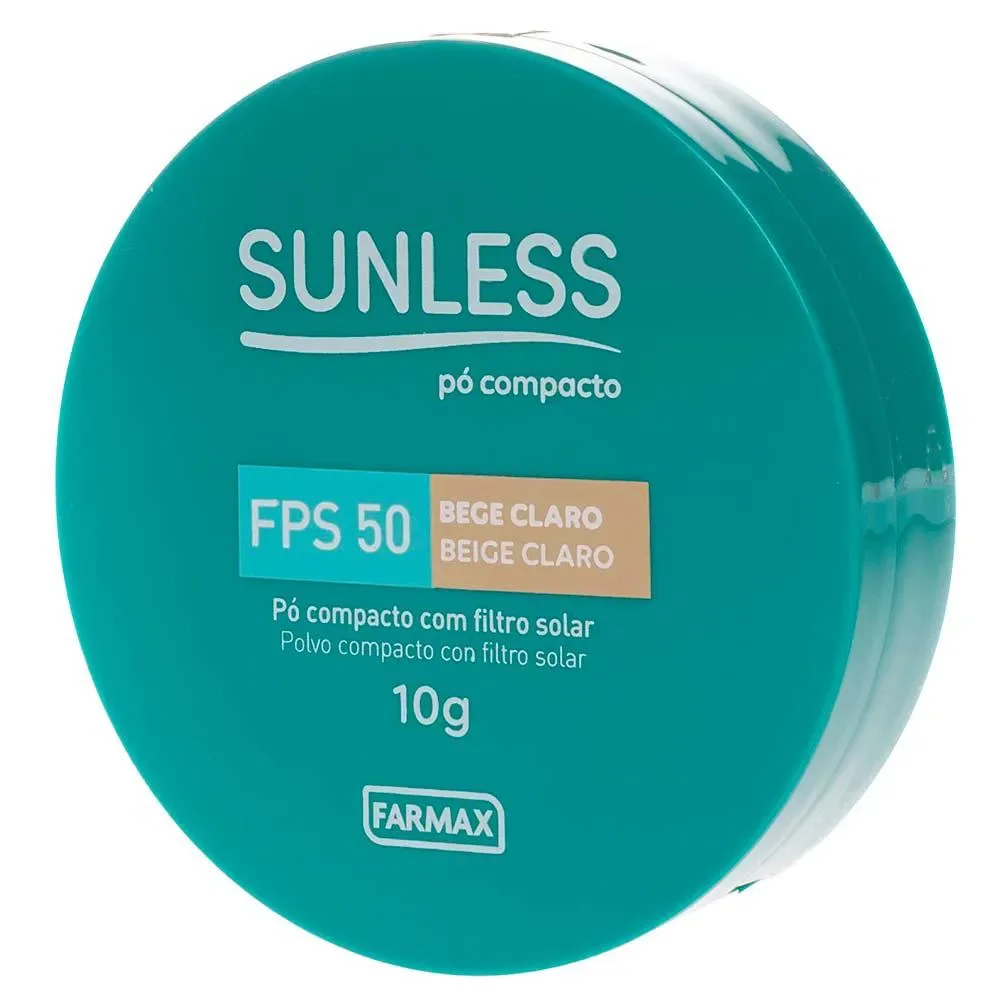 Pó Compacto com Filtro Solar Sunless Fps50 Bege Claro