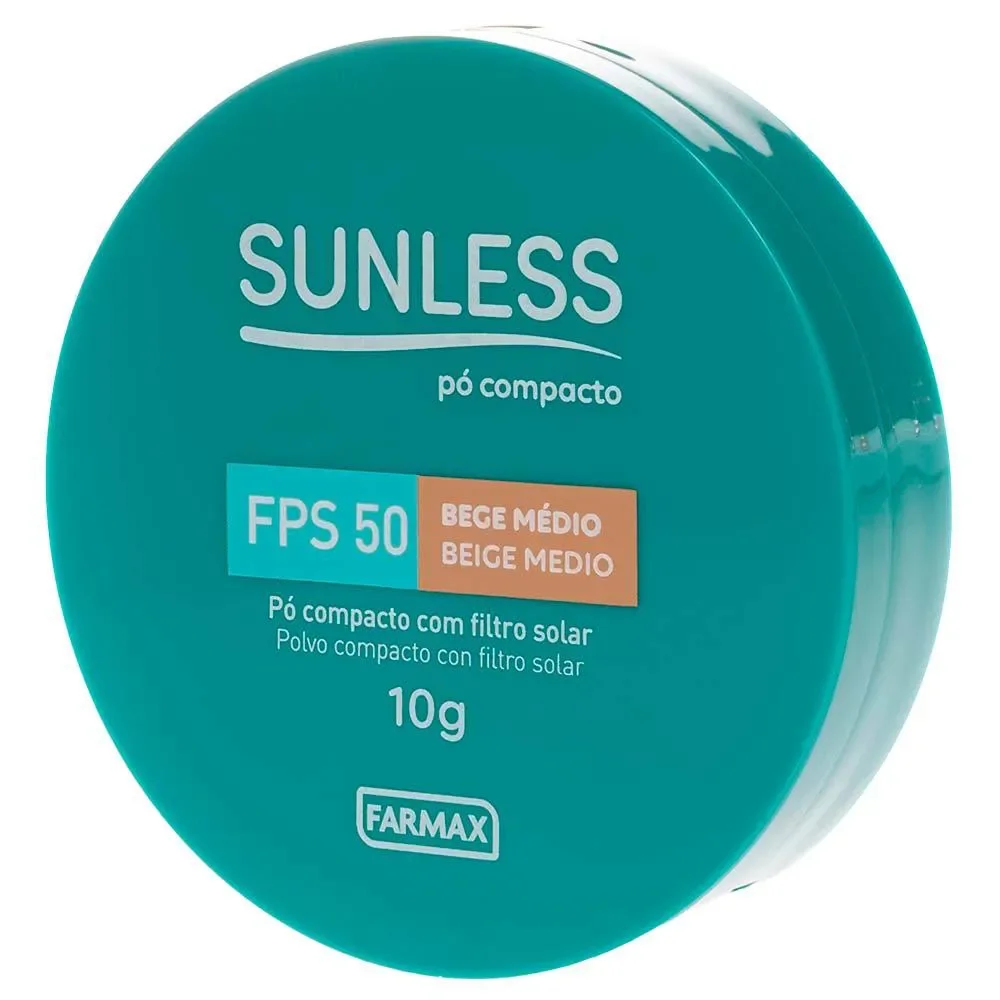 Pó Compacto com Filtro Solar Sunless Fps50 Bege Médio