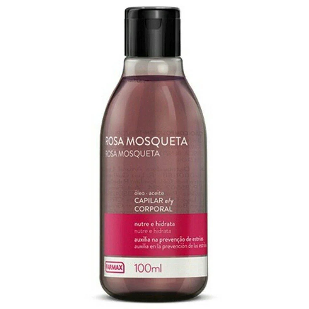 Óleo Capilar e Corporal de Rosa Mosqueta Farmax 100ml