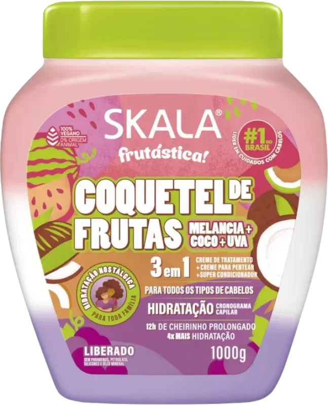 CREME SKALA 1000G FRUTÁSTICA! COQUETEL DE FRUTAS 3EM1
