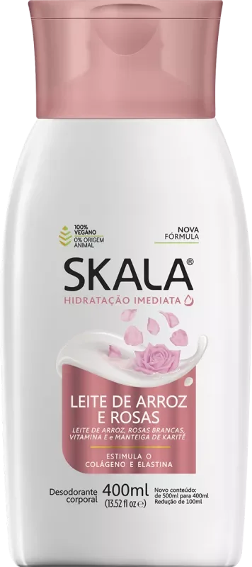 HIDRATANTE SKALA 400ML LEITE DE ARROZ E ROSAS