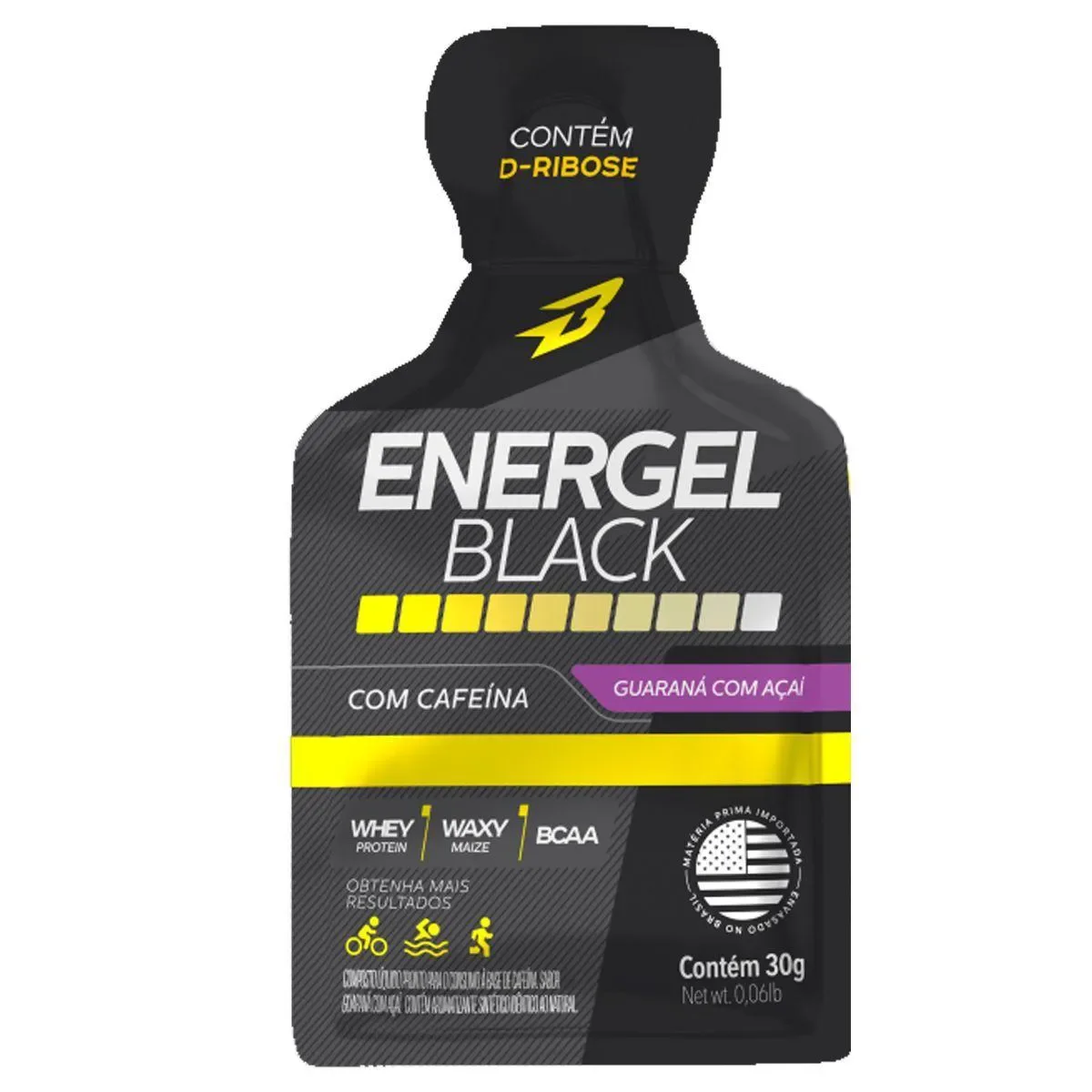 Energel Black - 1 Sachê Guaraná com Acaí - Bodyaction