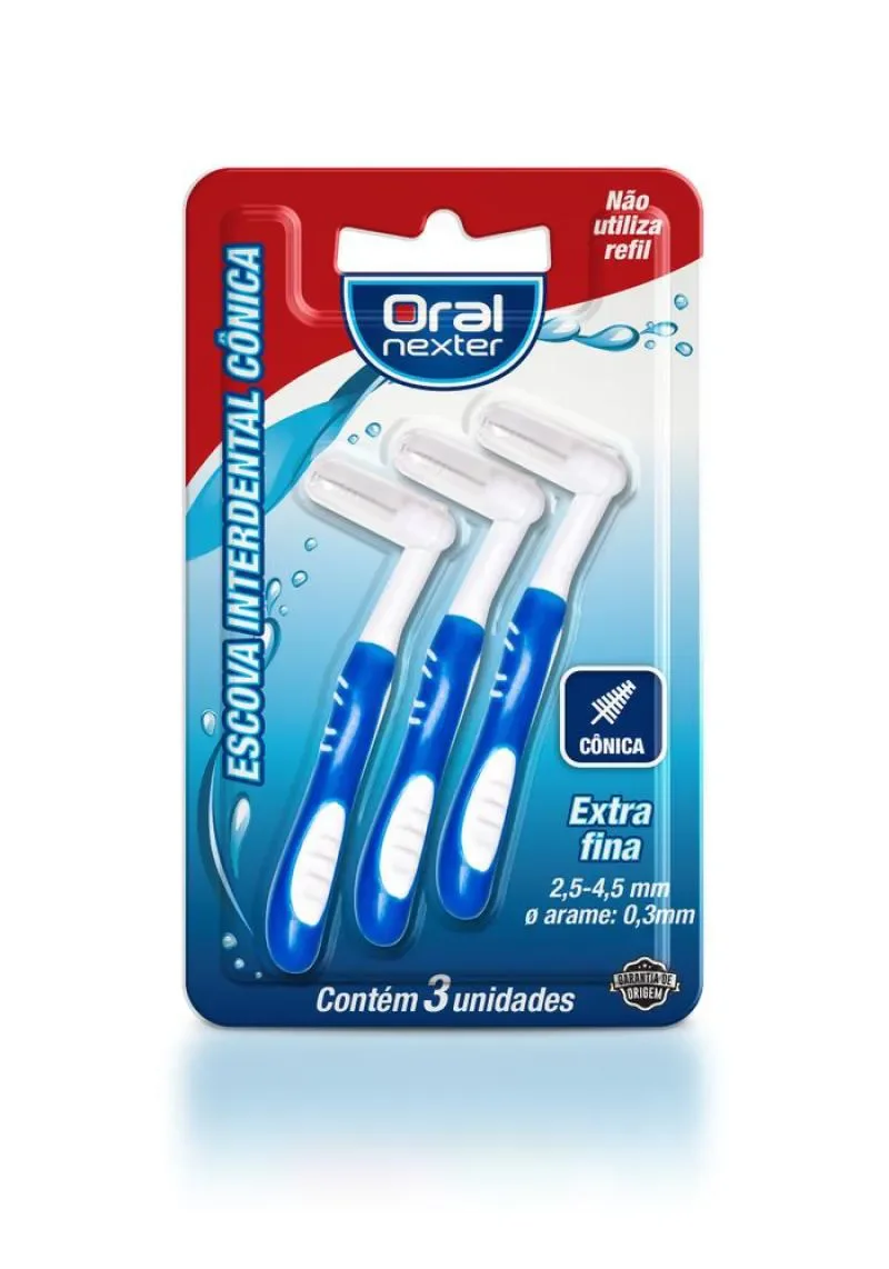 Escova Dental Oral Nexter Interdental Cônica Extrafina