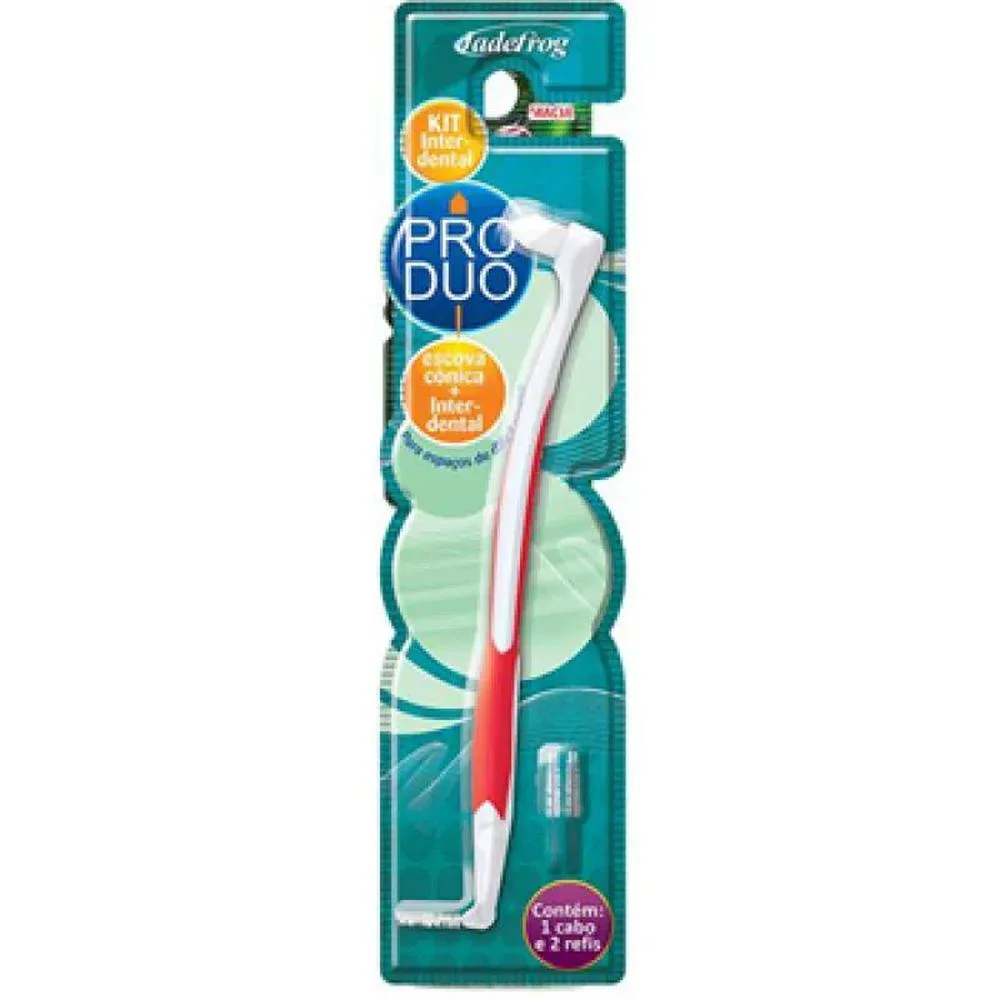 Kit Jadefrog com 1 Escova Dental Cônica + 1 Escova Interdental Pro Duo