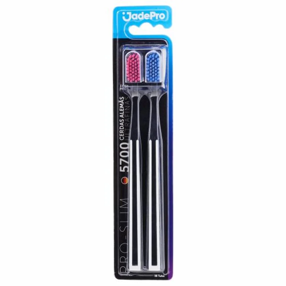 Escova Dental JadePro Pro-Slim Extra Macia com 2 Unidades