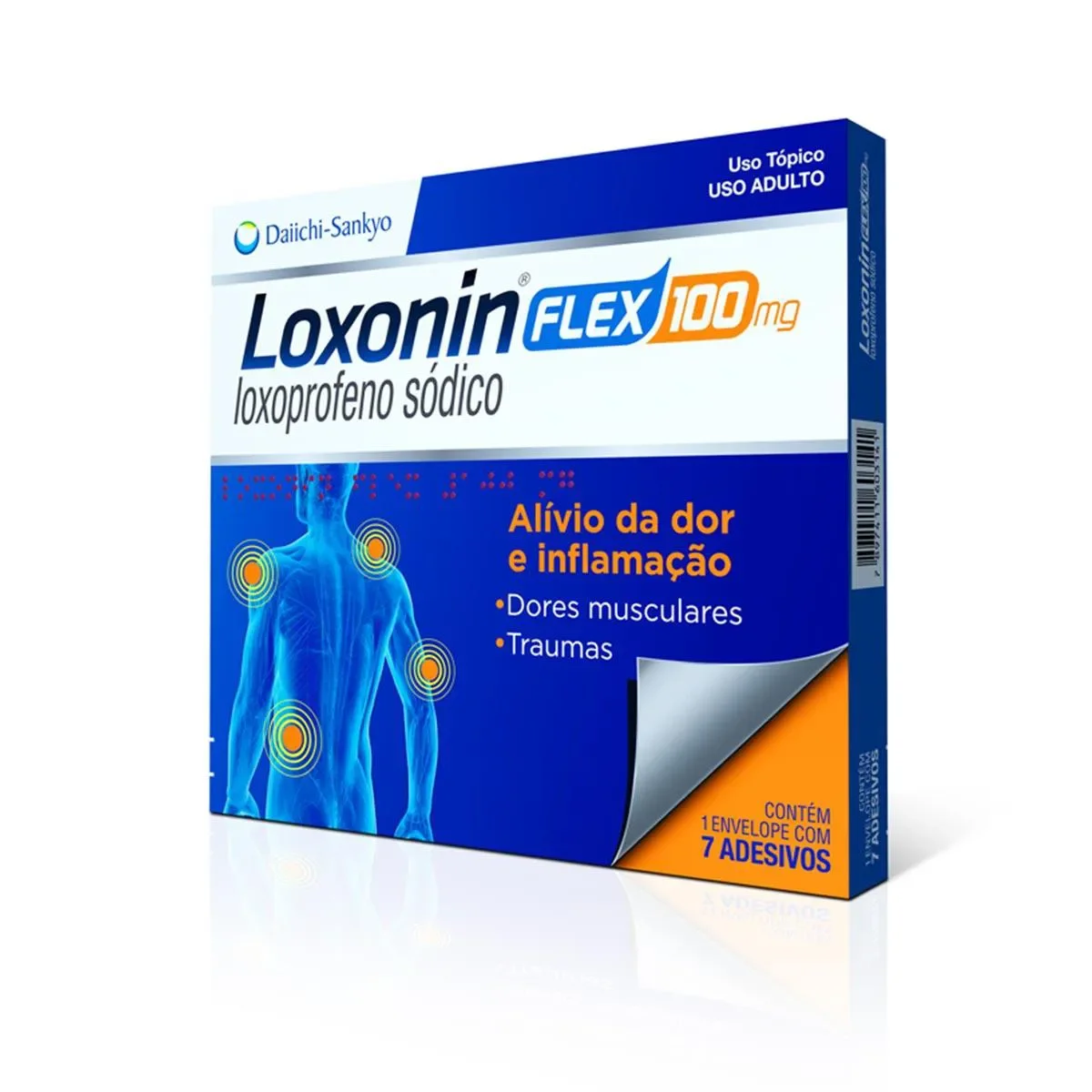 Loxonin Flex 100mg com 7 Adesivos Transdérmicos