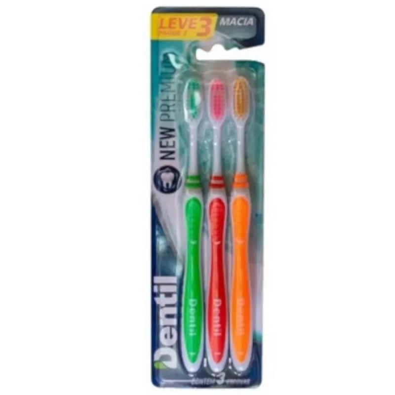 Escova Dental Dentil New Premium Macia Leve 3 E Pague 2