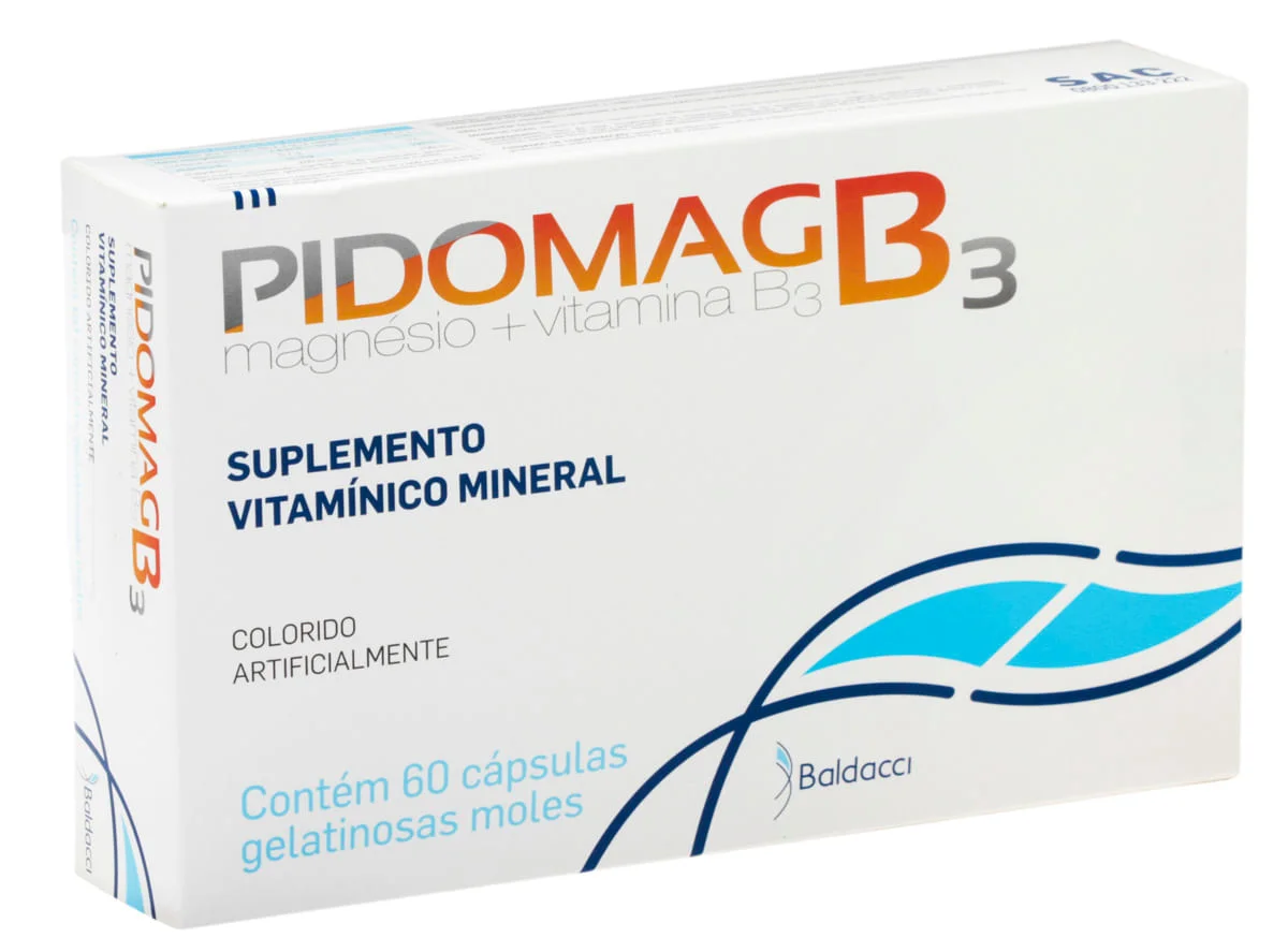 Pidomag B3 com 60 Cápsulas Gelatinosas Moles