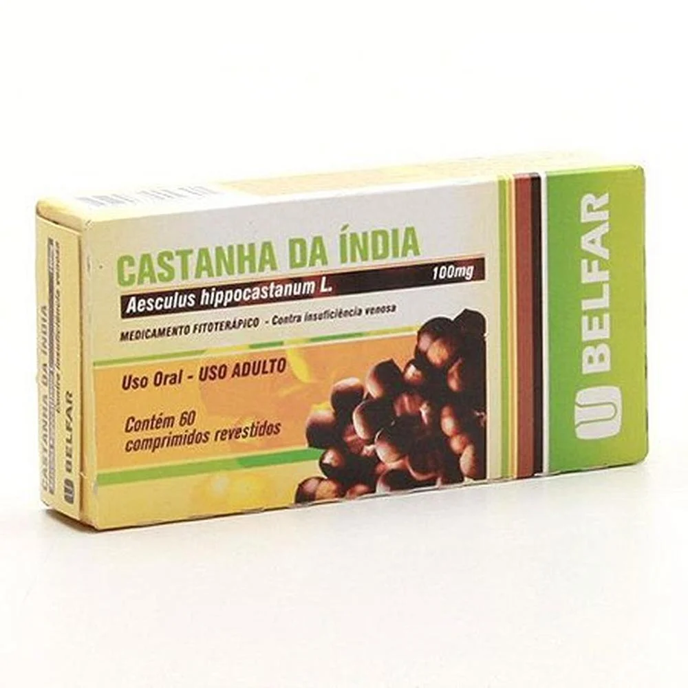 Castanha da Índia 100mg com 60 Comprimidos Revestidos