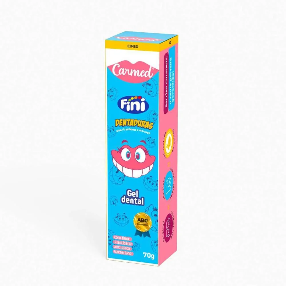Gel Dental Carmed Fini Dentaduras com Flúor 70g