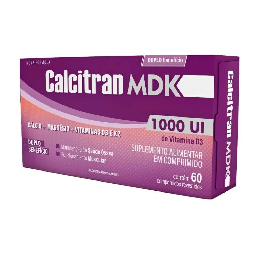 Calcitran Mdk 1000UI com 60 Comprimidos Revestidos